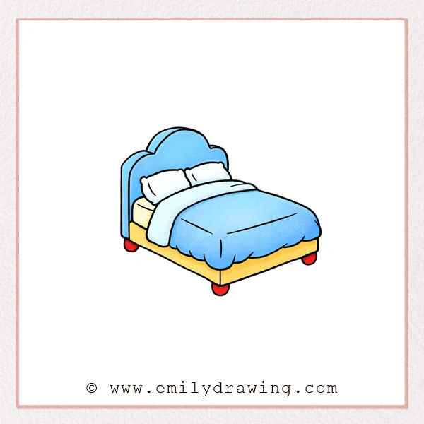 Preview of Cartoon Bed drawing